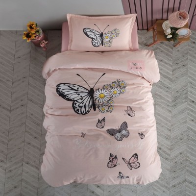 Lenjerie de pat ranforce 100% bumbac - o persoana (daisy love v2)